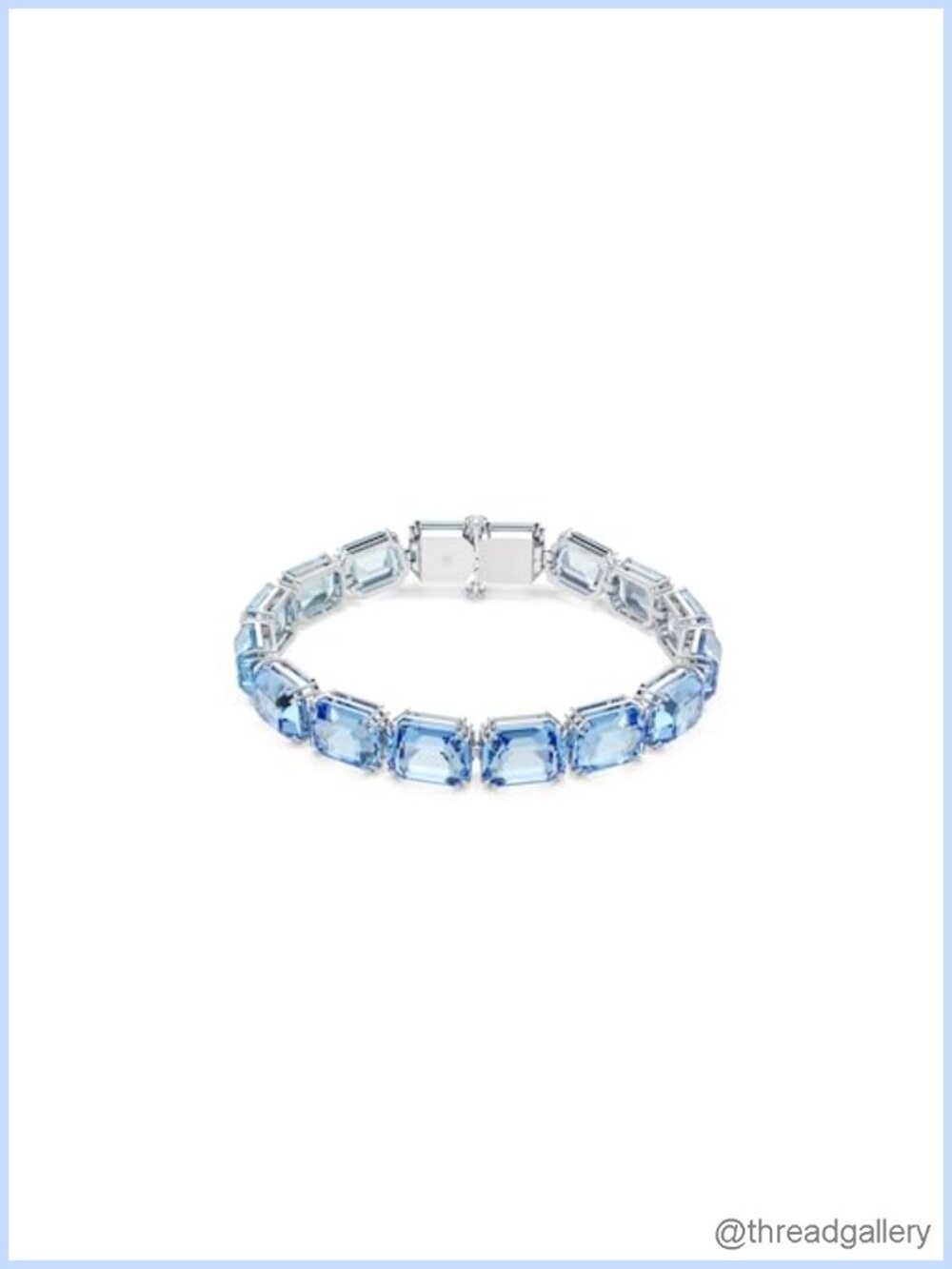 Swarovski Millenia Tennis Bracelet Octagon Cut Rhodium Plated Chain